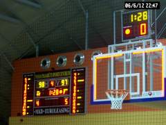 MS160-Extended multisport LED scoreboard system with shotclock, fault and player number display